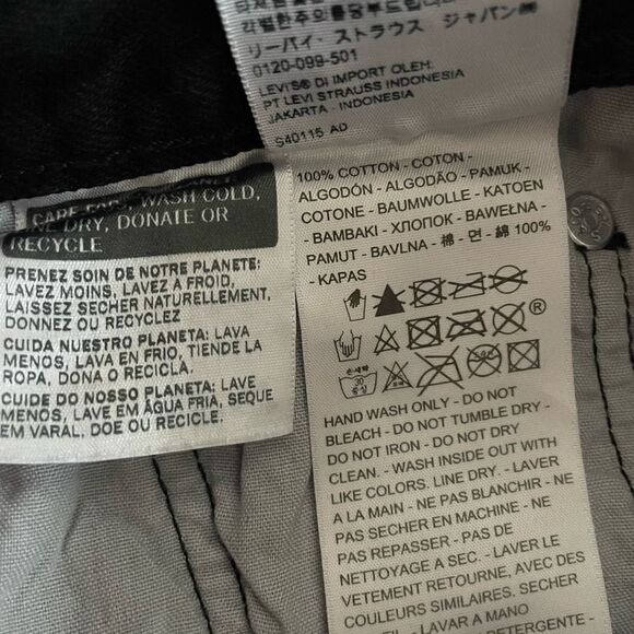 Levi's 501 Faded Black Wide Leg Flare Ankle Jeans - Size: 27 - Picture 12 of 12